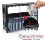 alavisxf xx CD Storage Rack, Upgrade 2 Pack Stackable ABS CD Storage Organizer Can Hold 40 Slim CD Jewel Cases, CD Organizer Holder Rack for Home, Office, Movie Music Room (CD Rack) - Image 4