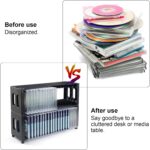 alavisxf xx CD Storage Rack, Upgrade 2 Pack Stackable ABS CD Storage Organizer Can Hold 40 Slim CD Jewel Cases, CD Organizer Holder Rack for Home, Office, Movie Music Room (CD Rack) - Image 5
