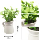 Cutepet 3 Pack Artificial Plants Small Fake Plants, Mini Faux Plants Indoor/Outdoor Potted Plant,Artificial Greenery for Home Office Bathroom Table Decoration - Image 3