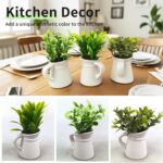 Cutepet 3 Pack Artificial Plants Small Fake Plants, Mini Faux Plants Indoor/Outdoor Potted Plant,Artificial Greenery for Home Office Bathroom Table Decoration - Image 4