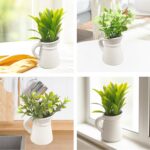Cutepet 3 Pack Artificial Plants Small Fake Plants, Mini Faux Plants Indoor/Outdoor Potted Plant,Artificial Greenery for Home Office Bathroom Table Decoration - Image 7