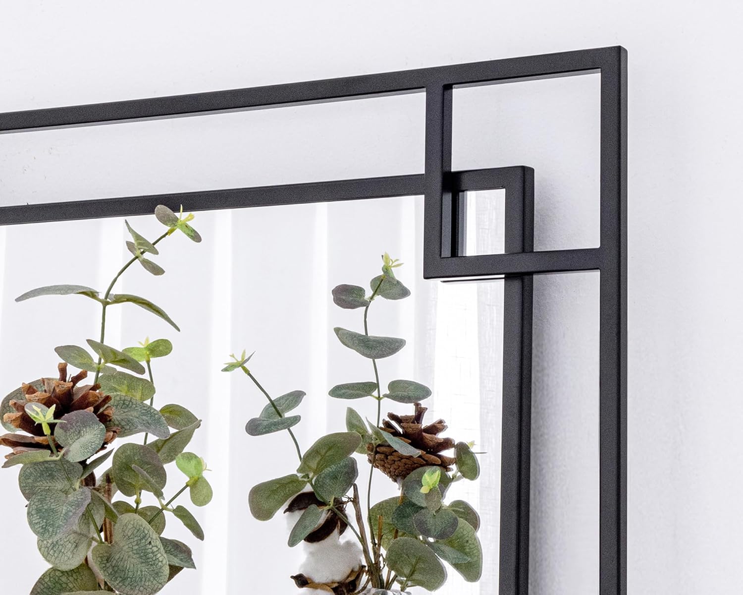 Chende Large Wall Mirror for Decor, 28'x40'' Black Bathroom Mirror with Metal Frame, Elegant Decorative Mirror for Entrance, Dining Room, Bedroom - Image 3