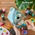 Shuttle Art Acrylic Paint, 42 Colors Acrylic Paint Set with 12 Brushes, 2oz/60ml Bottles, Rich Pigmented, Water Proof, Premium Paints for Artists, Beginners and Kids on Canvas Rocks Wood Ceramic - Image 7