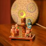 LOVENSPIRE Wooden Krishna Makhan Chor Leela for Janmashtmi Golu Decoration Handpainted Kondapalli Krishna Set Show-Piece for Home Temple Shelf Display Table Decor Gifting Item - Image 3