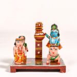 LOVENSPIRE Wooden Krishna Makhan Chor Leela for Janmashtmi Golu Decoration Handpainted Kondapalli Krishna Set Show-Piece for Home Temple Shelf Display Table Decor Gifting Item - Image 7