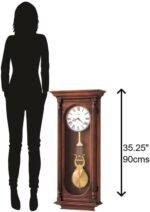 Howard Miller Helmsley Wall Clock - Traditional Pendulum Clock with Brass Finished Bezel, Westminster & Ave Maria Chimes, Wooden Finish Lyre Pendulum, Quartz Movement & Battery Operated - Image 4