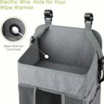 Maliton Changing Table Diaper Organizer - Baby Hanging Diaper Stacker Nursery Caddy Organizer for Cribs Playard Baby Essentials Storage - Hold 52+ Diapers - 18.5" x 10.5" x 8" (Gray) - Image 5