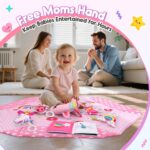 Unicorn Baby Gym Play Mat, 9-in-1 Tummy Time Mat with 7 Baby Toys, Washable Baby Activity Mat for Visual, Sensory, Motor Development, Newborn Baby Toys Gift for Toddler 0-3-4-6-9-12 Months - Image 5