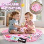 Unicorn Baby Gym Play Mat, 9-in-1 Tummy Time Mat with 7 Baby Toys, Washable Baby Activity Mat for Visual, Sensory, Motor Development, Newborn Baby Toys Gift for Toddler 0-3-4-6-9-12 Months - Image 6