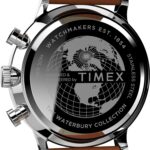 Timex Men's Waterbury Classic Chrono 40mm Stainless Steel Quartz Dress Watch with Leather Strap - Image 5