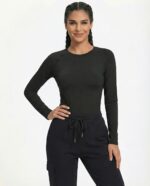 TELALEO 4 Pack Women's Compression Shirt Long Sleeve Performance Workout Baselayer Athletic Top Sports Gear - Image 7