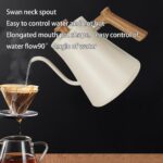 Electric Kettles, Gooseneck Electric Kettle, ±1℉ Temperature Control, Stainless Steel Inner, Quick Heating, for Pour Over Coffee, Brew Tea, Boil Hot Water, 0.9L (White) - Image 5