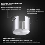 Cook N Home Stainless Steel Stock Pot with Lid 3 Quart, Cooking Sauce Pot Casserole Pan Saucier, Induction Compatible, Dishwasher Safe With Stay-Cool Handles, Silver - Image 8
