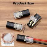 Double Wire Plug in Connector with Locking Buckle, Flame Retardant Locking Wire Quick Connectors for LED Lighting, Suitable for Emergency Repairs, Home and Automotive Wiring (60PCS) - Image 4