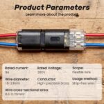 Double Wire Plug in Connector with Locking Buckle, Flame Retardant Locking Wire Quick Connectors for LED Lighting, Suitable for Emergency Repairs, Home and Automotive Wiring (60PCS) - Image 9