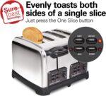 Hamilton Beach 24782 Retro Toaster with Wide Slots, Sure-Toast echnology, Bagel & Defrost Settings, Auto Boost to Lift Smaller Breads, 4 Slice, Polished Stainless Steel - Image 3