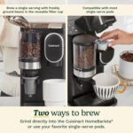 Cuisinart Single-Serve Coffee Maker + Coffee Grinder with 8 oz., 10 oz., and 12 oz. Serving Size, Compatible with Single-Cup Pods, 48-Ounce Removable Reservoir, Stainless Steel, DGB-2 - Image 4