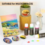 GOTIDEAL Acrylic Paint Set with 10 Brushes, 18 Colors Outdoor/Indoor (59ml, 2 oz) Art Craft Paint Non Toxic, Perfect for Hobby, Artist, Adults, Ideal for Canvas Wood Clay Ceramic Paint Supplies - Image 7