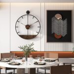 Modern Wood Walnut Dial Wall Clock, Large Simple Wall Decor Metal Frame Silent Non Ticking Clock for Living Room Decor, Kitchen, Bedroom, Study Decoration, Handmade Home Gift Idea, 22.5 in - Image 7