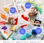 Move2Play, Montessori Inspired Wooden Kick & Play Baby Gym | Musical Piano | Tummy Time Activity Center | Play Mat for Newborns & Infants | Toys for Ages 0-6+ Months (Deluxe) - Image 3