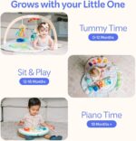 Move2Play, Montessori Inspired Wooden Kick & Play Baby Gym | Musical Piano | Tummy Time Activity Center | Play Mat for Newborns & Infants | Toys for Ages 0-6+ Months (Deluxe) - Image 5