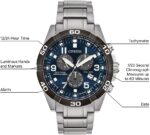 Citizen Men's Eco-Drive Sport Casual Brycen Chronograph Watch, Super Titanium™, Perpetual Calendar, Tachymeter 12/24 Hour Time, Alarm - Image 7