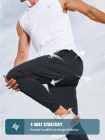 NORTHYARD Men's Joggers Pants with Zipper Pockets Lightweight Sweatpants Athletic Running Workout Track Pants for Men - Image 6