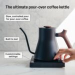 Fellow Stagg EKG Pro Electric Gooseneck Kettle - Pour-Over Coffee and Tea, Quick Heating, Precise Temperature Control, Scheduling, Built-in Brew Timer, Matte Black with Walnut Wood Handle, 0.9 Liter - Image 4