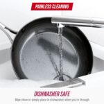 Blue Diamond Frying Pan 8” Skillet, Diamond Infused Healthy Ceramic Nonstick, PFAS and PFOA-Free, Dishwasher and Oven Safe, Even Heating, Metal Utensil Safe, Warp Control Base, Pink - Image 5