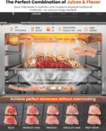 Nuwave Combi Steam Oven, Non-Toxic Stainless Steel Multi-Cooker with Air Fry, Sous Vide, Toast & More, 50-450°F Precision, 120 Presets, Moisture Control, Programmable, Easy to Clean, 16 quarts - Image 6