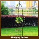 100% Metal Obelisk Garden Trellis 6.3 Feet Tall Sturdy Plant Support for Climbing Vines and Flowers Stands,1pc Upgrade (Bronze, Large) - Image 6