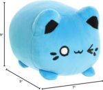 Aurora® Enchanting Tasty Peach® Electric Blue Meowchi Stuffed Animal - Bright & Colorful Design - Showpiece Plush - 7 Inches - Image 7