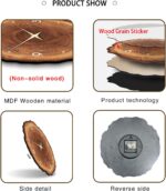 XNM Modern Wood Wall Clock for Living Room Decor Rustic Wall Clocks Battery Operated 12 Inch Brown Annual Ring Wall Clock Non Ticking (MDF No Solid Wood) - Image 7