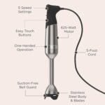 Vitamix 5-Speed Immersion Blender, Professional-Grade Hand Blender with 625-Watt Motor and Stainless-Steel Blade, Stainless Steel/Black - Image 5