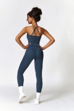 Womens Workout Sets Two Piece Cross Back Tank Top Matching High Waist Leggings Sets Gym Outfits Work Out Clothes - Image 3