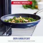 Blue Diamond 12" Nonstick Frying Pan Skillet, Diamond Infused PFAS & PTFE-Free Ceramic Pot, Dishwasher & Oven Safe, Stay Cool Handle, Durable Non Toxic Metal Utensil Safe, Egg & Omelet Pan, Blue - Image 7