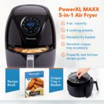 PowerXL Air Fryer 4 QT Maxx, Special Edition 2022, Extra Hot Air Fry, Cook, Crisp, Broil, Roast, Bake, High Gloss Finish, Black (4 Quart) - Image 3