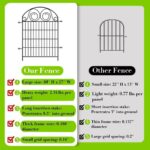Tall Garden Fence Animal Barrier with Gate, 40 in(H) 12 Panels Garden Fences and Borders for Dogs, Dog Fence Outdoor for Yard, Total Length 26.2 Ft Metal Temporary Fencing│Patented - Image 4