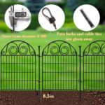 Tall Garden Fence Animal Barrier with Gate, 40 in(H) 12 Panels Garden Fences and Borders for Dogs, Dog Fence Outdoor for Yard, Total Length 26.2 Ft Metal Temporary Fencing│Patented - Image 9