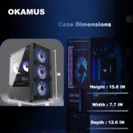 Gaming PC, i7 CPU, GTX 1660 Super 6GB Graphics, 512 GB M.2, 16 GB RAM Pre-Built Computer, RGB Fans x 4, Win 11 Home，WiFi 6 + 5.2/5.3, 550W PSU (GTX 1660S+512GB+16GB) - Image 5