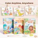 Paint with Water Books for Toddlers, Mess Free Watercolor Painting Activity for Kids Ages 1-3, 2-4, 4-6, Art Craft Coloring Gift with Brush, Airplane Travel Activities for Toddlers, Ocean Animals - Image 5