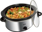 Better Chef Oval Slow Cooker | 3-Quart | 3-Tempature Settings | Side Handles | Glass Lid | Enamel Stoneware Insert (Stainless-Steel) - Image 3