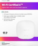 HPE Networking Instant On Access Point AP25 4x4 WiFi 6 Indoor Wireless Access Point | Power Source Not Included | US Model (R9B27A) - Image 5