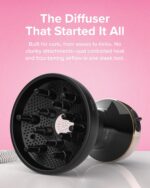 Bellissima Diffon Ceramic Diffuser Hair Dryer for Curly Hair - 2-in-1 Blow Dryer with Diffuser - Reduces Frizz, Defines Curls, Volumizes - Lightweight, Compact, Easy Hold Handle - Image 3