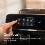 Philips 2200 Series Fully Automatic Espresso Machine, Classic Milk Frother, 2 Coffee Varieties, Intuitive Touch Display, 100% Ceramic Grinder, AquaClean Filter, Aroma Seal, Black (EP2220/14) - Image 4