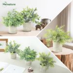 3 Pack Life-Like Potted Fake Plant, Artificial Plants Indoor, Artificial Frost-Hung Green Plants,Eco-Friendly Gray Pot, No Need for Maintenance，Ideal Decor for Home and Office - Image 4