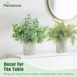 3 Pack Life-Like Potted Fake Plant, Artificial Plants Indoor, Artificial Frost-Hung Green Plants,Eco-Friendly Gray Pot, No Need for Maintenance，Ideal Decor for Home and Office - Image 6