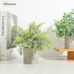 3 Pack Life-Like Potted Fake Plant, Artificial Plants Indoor, Artificial Frost-Hung Green Plants,Eco-Friendly Gray Pot, No Need for Maintenance，Ideal Decor for Home and Office - Image 8