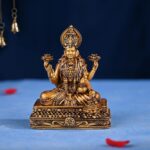 Shree Laxmi Idol for Diwali Pooja, Navratri, Car Dashboard Goddess Lakshmi Statue Sculpture for Wealth Wedding Decor Prosperity Compact Hindu Decor Showpiece Height - 4 Inch (Pack of 1) - Image 7
