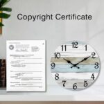 CHYLIN Wall Clock Silent Non Ticking Wall Clocks Battery Operated, Rustic Coastal Country Clock Decorative for Bathroom Kitchen(10 Inch) - Image 5